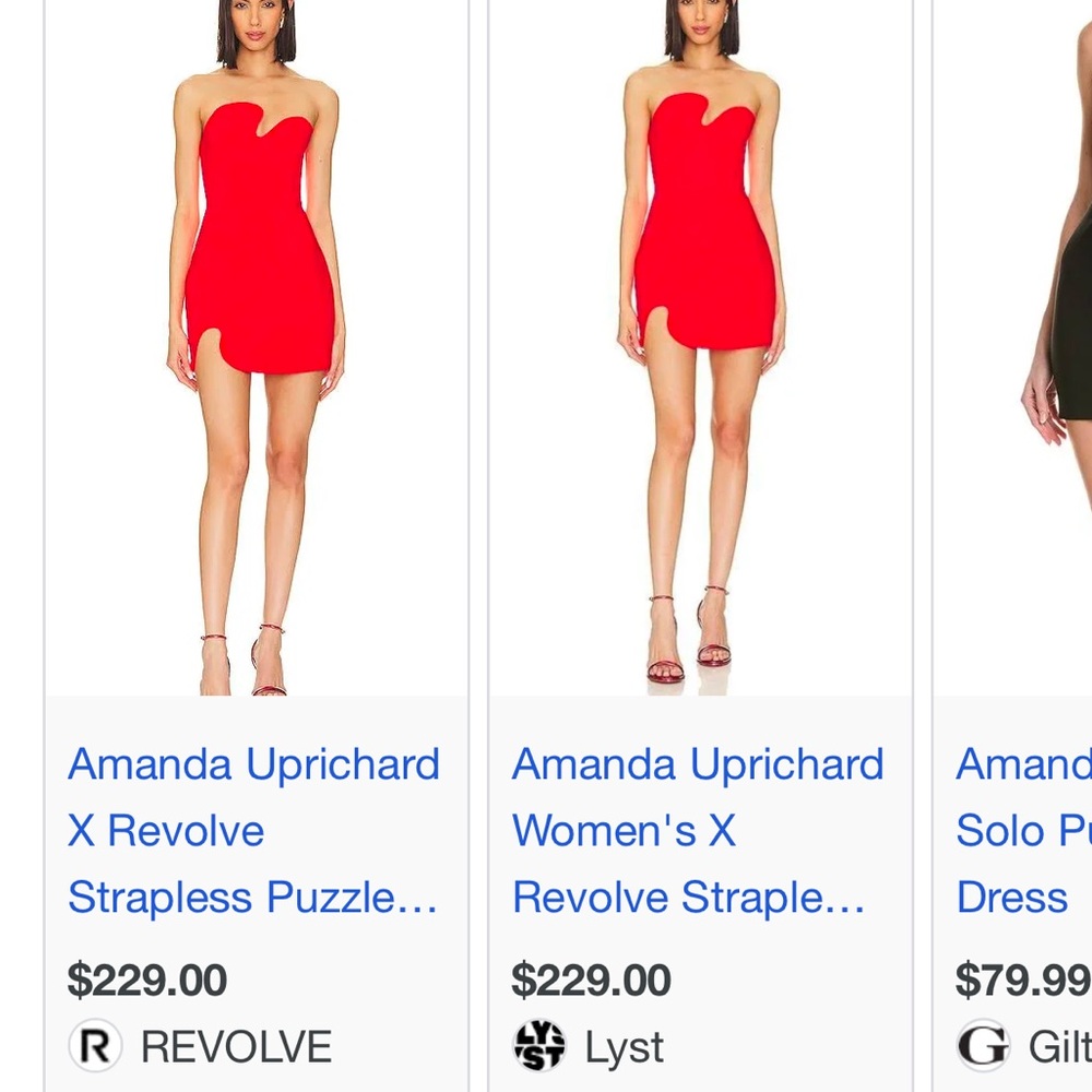Amanda UPrichard mini puzzle dress red xs